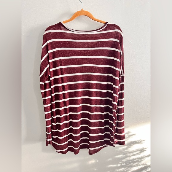 VOLCOM Striped Ribbed Henley Top - Picture 2 of 3